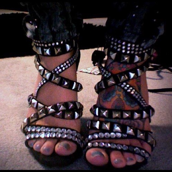 Pleaser Shoes - studded heel by baker